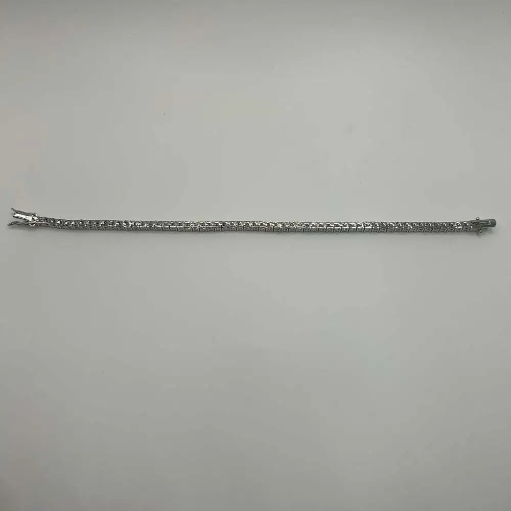 Moissanite Tennis Bracelet Silver 3mm 8 Inch Brand New VVS1 Crazy Shine No Pass